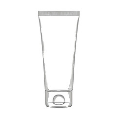 Illustration White Cream Tube Container Isolated On Transparent Backround