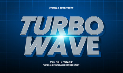 turbo wave editable text effect with a fast and speed text style