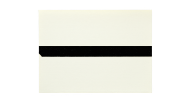 Isolated Blank White Tag Black Stripe Paper Card Transparent PNG