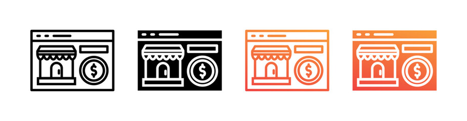 Payment Gateway Multi Style Icon Set Vector 