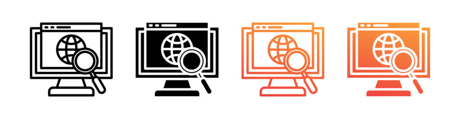 Browse Multi Style Icon Set Vector 