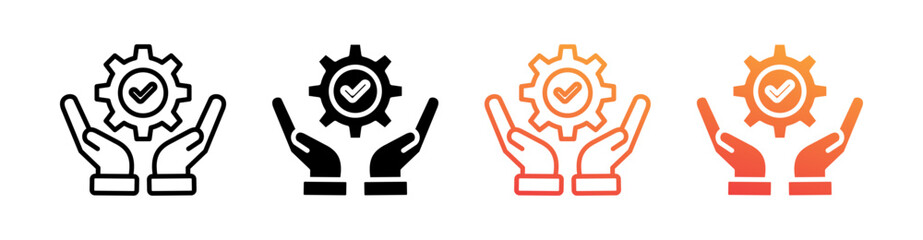 Obraz premium Support Multi Style Icon Set Vector 