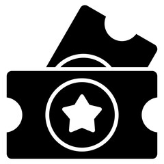Event Ticket glyph icon