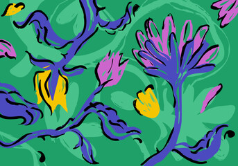 seamless pattern with flowers