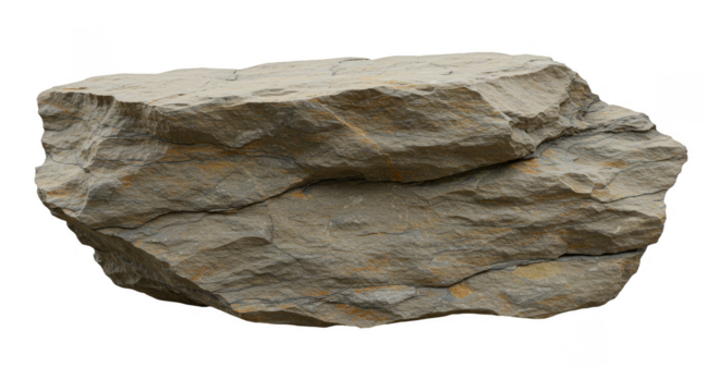 Isolated Gray Stone Rock Nature Geology Mineral Transparent Background