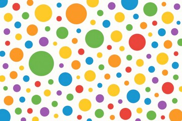 Playful polka dot pattern with colorful circles creating cheerful minimalist design for children
