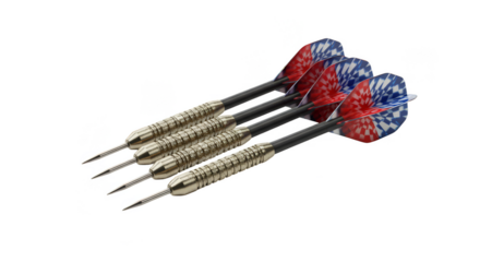 Isolated Darts Arrows Steel Tip Equipments for Game Transparent Background