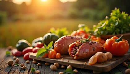 Sunset Picnic: Delicious Tomato and Avocado Toast