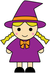 魔女のイラスト素材（全身）