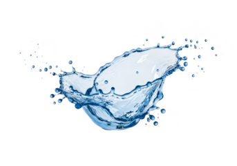 Isolated Transparent Abstract Water Splash with Dynamic Motion Illustration