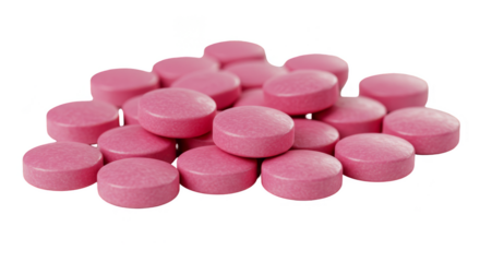 Isolated Pile of Pink Pills Healthcare Medicine Treatment Transparent