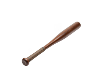 Isolated Wooden Baseball Bat Against Transparent Background Sports Equipment