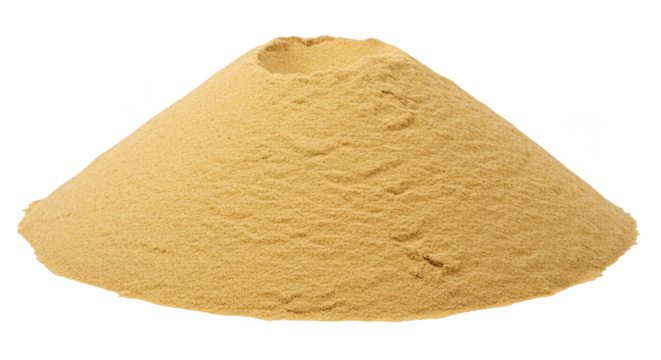 Isolated Pile of Sand on Transparent Background Texture Detail