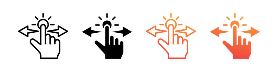 Spread Multi Style Icon Set Vector 