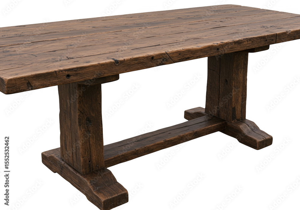 Poster isolated wooden table transparent background for product display