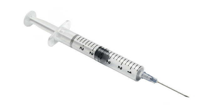 Medical Syringe Injection Needle Transparent Background Health Equipment - Powered by Adobe