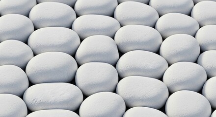 Smooth White Pebbles for Decorative Use By Generated AI