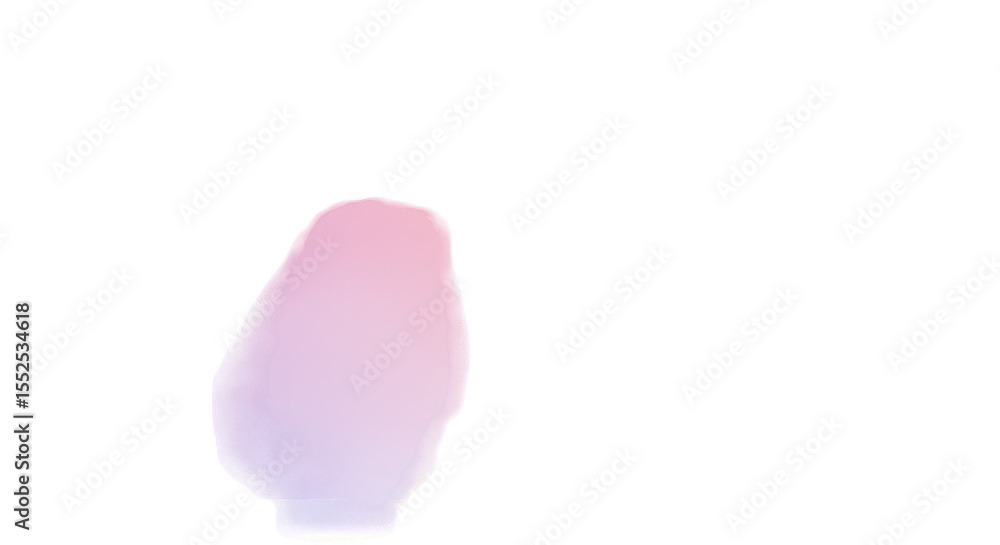 Poster pink gradient blob on transparent background abstract rendering