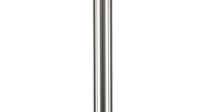 Silver Chrome Pole Isolated Shiny Steel Metallic Tube Illustration