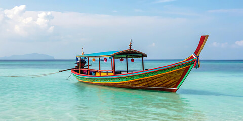 Fototapeta premium boat on the beach