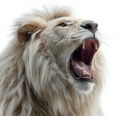 portrait of a lion isolated