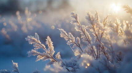 morning fog in the forest