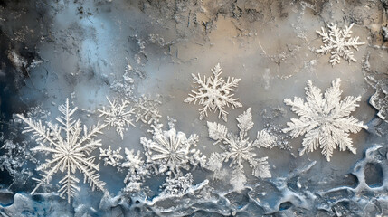 christmas background with snowflakes