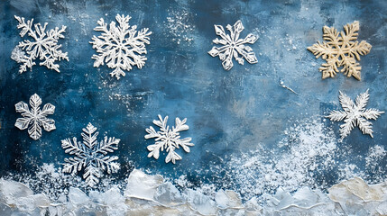 christmas background with snowflakes
