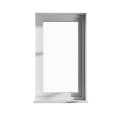 Realistic White Window Frame Interior Design Element Transparent PNG
