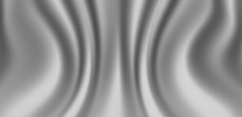 Abstract gray background with wavy or striped pattern. Illustration of Textured Wall in Modern Room, Pleated Fabric Surface, or Water or Sand Movement