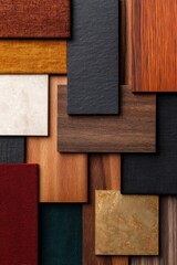 A vibrant collection of textured materials showcasing various colors and patterns, perfect for design inspiration or home decor projects.
