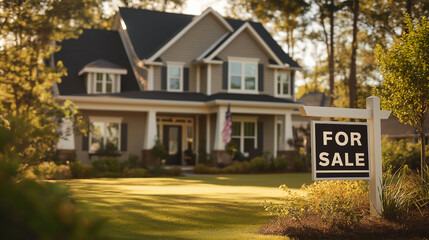 Charming family house for sale in serene suburb real estate listing lush greenery warm atmosphere