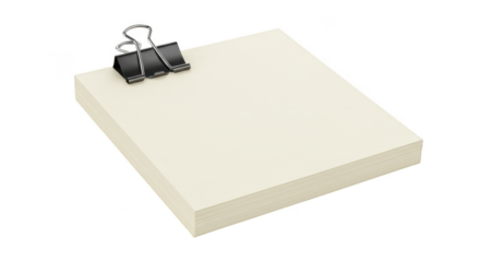 White Notes Isolated Paper Sheets Memo Pad Transparent Background