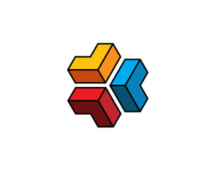 Colorful 3D Hexagon Star Logo Representing Inclusive Child Education