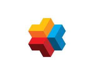 Colorful 3D Hexagon Star Logo Representing Inclusive Child Education