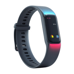 Sleek fitness tracker modern wearable technology health monitoring device on transparent background