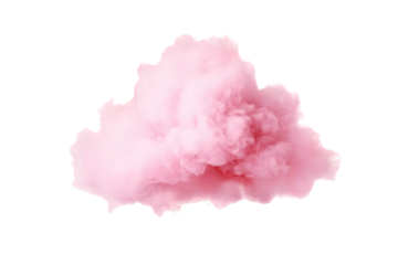 Delicate pink cloud floats on a black background, perfect for adding a whimsical touch to designs and creative projects.