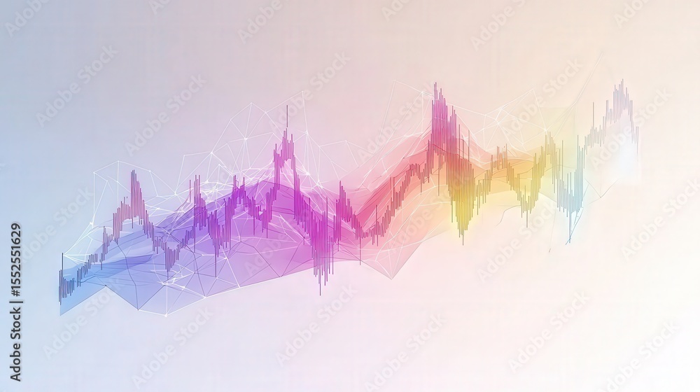 Poster future exchange rate forecast visualization with upward trend global finance data analysis digital a