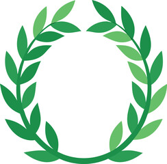 green laurel wreath vector
