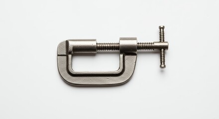 Metal clamp close up