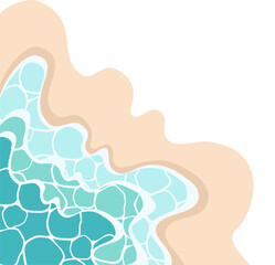 Summer Beach Corner Border