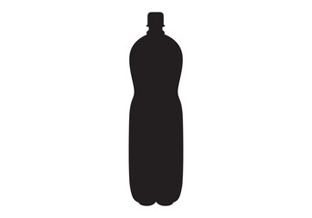 Bottleof water, vector of soda icon set. Plastic and aluminum bottled beverage symbol. Water, soda and juice silhouette
