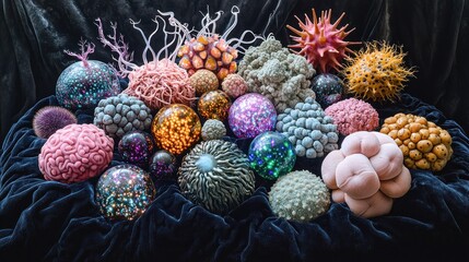 Microbial Worlds: A Surreal Exploration of Cellular Forms
