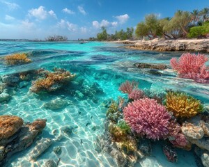 Tropical coral reef scene