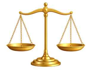 &ldquo;Tilted Golden Scales of Justice with One Side Lower, Transparent PNG&rdquo;.