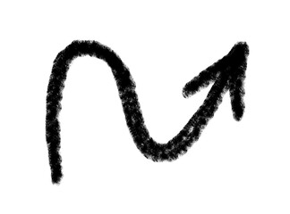 Arrow grunge vector icon. Arrow grunge texture vector. Arrow grunge chalk vector wave.