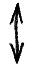 Arrow grunge vector icon. Arrow grunge texture vector. Arrow grunge chalk vector.
