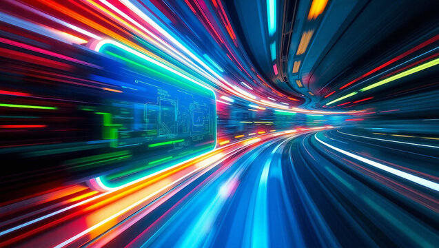 Flying futuristic central processing unit. electronic circuitry within a computer that carries out the instructions of a computer program performing arithmetic, logic, controlling