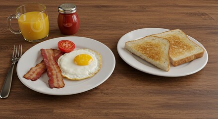 Sunny-side up perfection: A delicious breakfast awaits.
