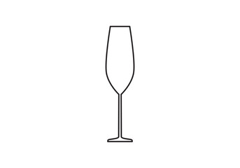 vector icon set. Alcohol water drink glass icons.
